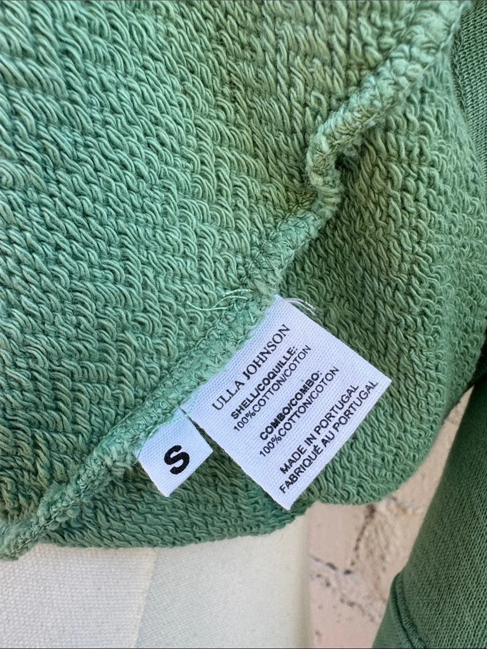 Ulla Johnson Philo Sweatshirt Turquoise Size S